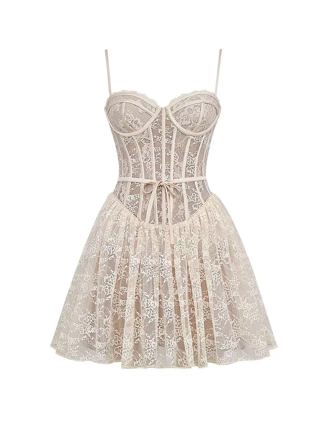 Pretty A line Spaghetti Straps White Lace Formal Homecoming Dresses Short 16th Birthday Outfits Graduation Dress Mini Cocktail Dresses DH2479