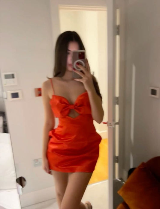 Pretty Sheath Spaghetti Straps Satin Formal Homecoming Dresses 21st Birthday Outfits Graduation Dress Short Mini Cocktail Dresses DH2487