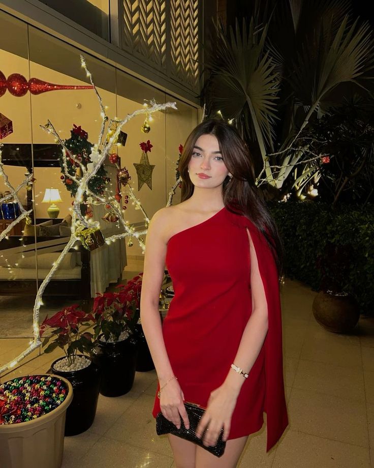 Pretty A line One Shoulder Red Formal Homecoming Dresses 18th Birthday Outfits Graduation Dress Short Mini Cocktail Dresses DH2492