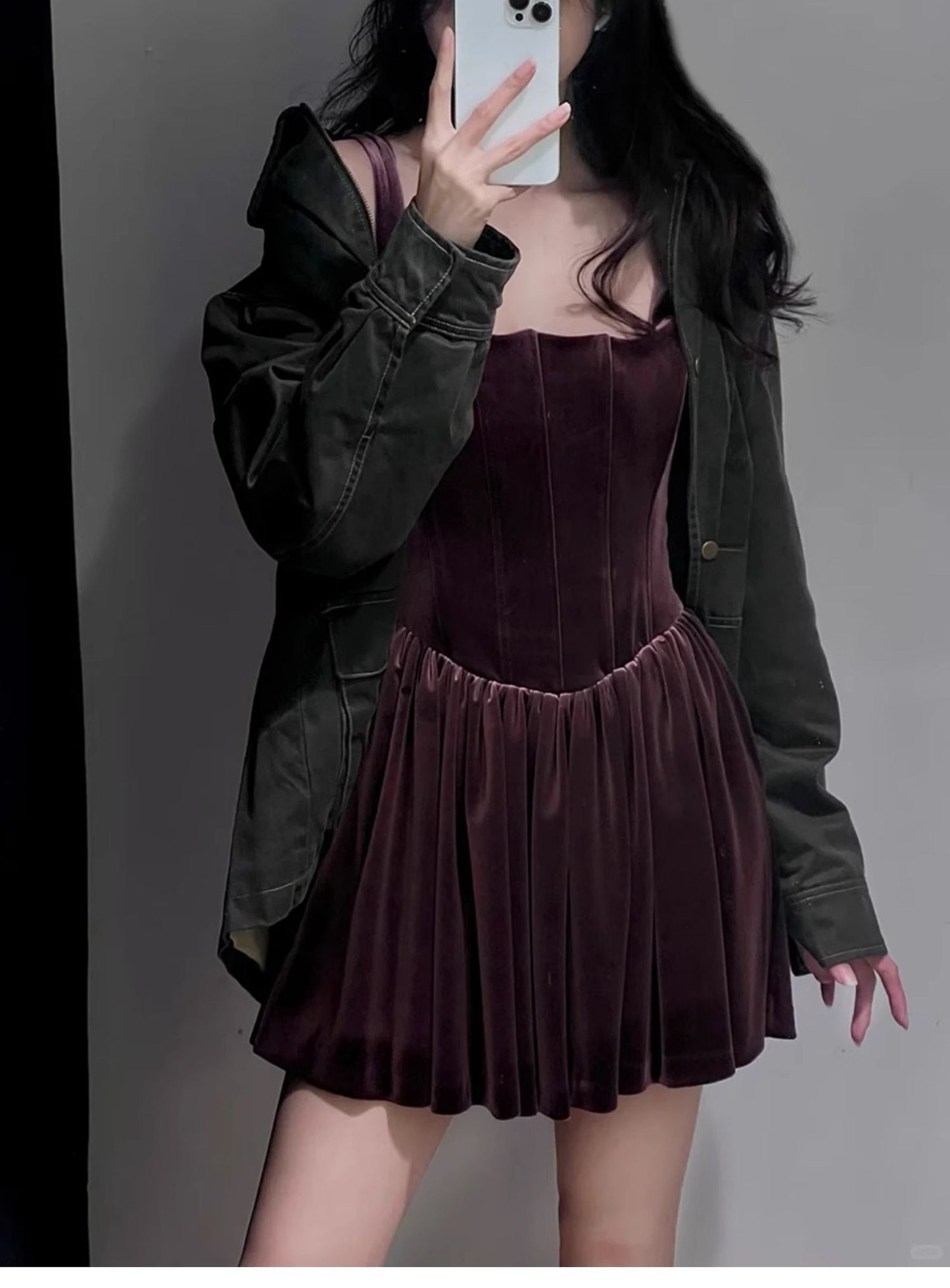 Cute A Line Square Neck Burgundy Velvet Formal Homecoming Dresses 18th Birthday Outfits Graduation Dress Short Mini Hoco Dresses DH2532