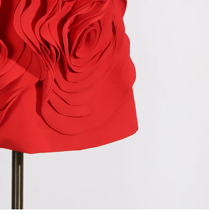 Cute A Line Strapless Red Satin Formal Homecoming Dresses 18th Birthday Outfits Graduation Dress Short Mini Hoco Dresses DH2535