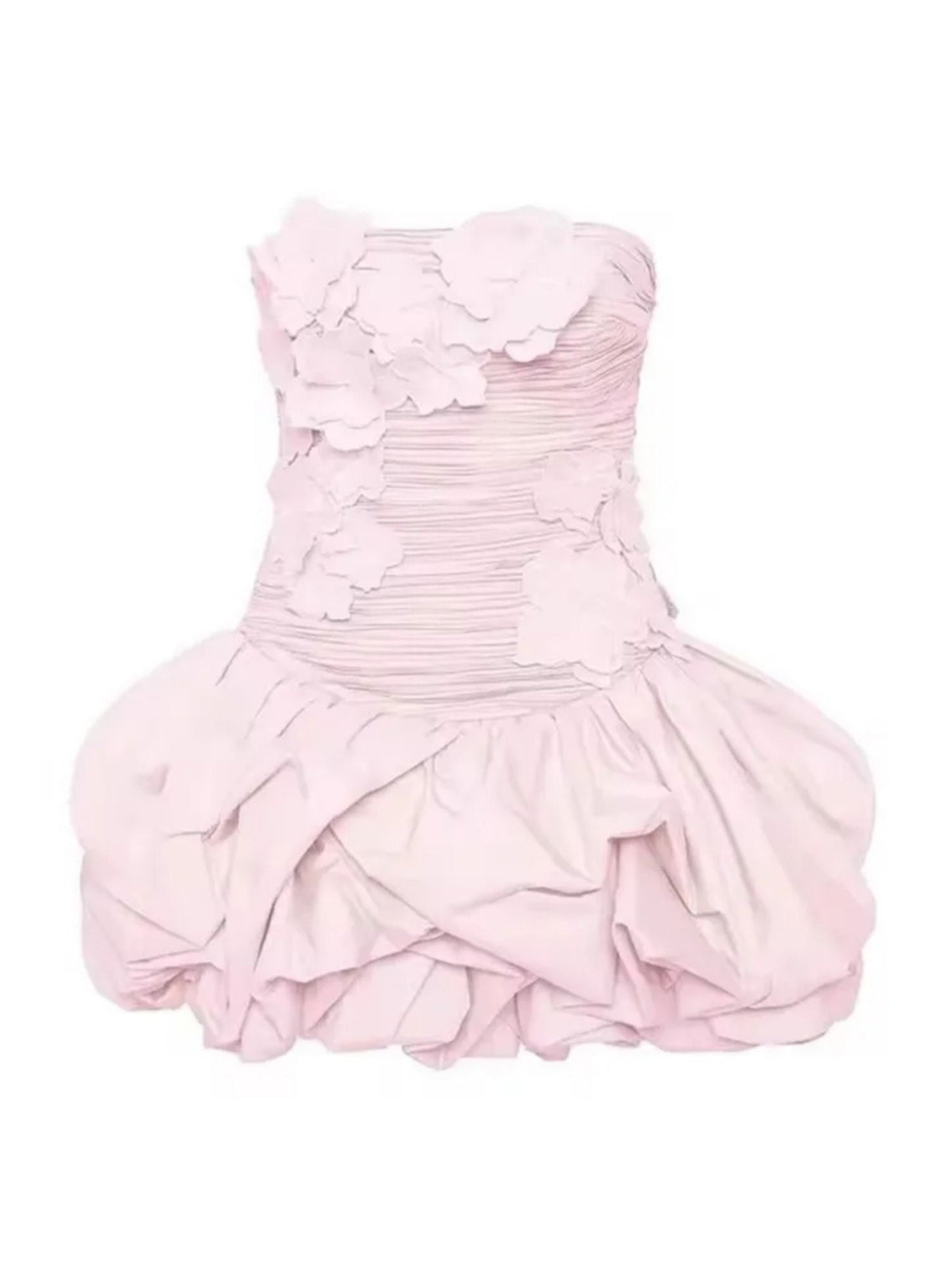 Modest Ball Gown Strapless Satin Lace Formal Homecoming Dresses Short 16th Birthday Outfits Graduation Dress Mini Hoco Dresses DH2540