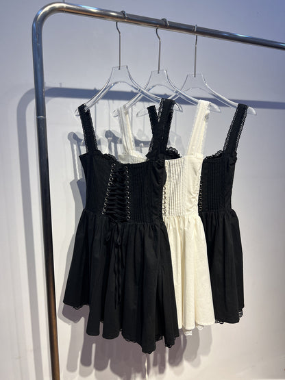 Cute A line Square Neck White Lace Homecoming Dress Summer Hoco Dresses Short Night Cocktail Dress DH2553