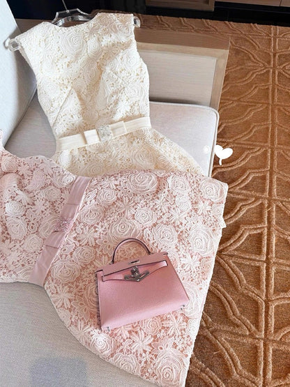 Elegant A line Scoop Lace Short White Mini Formal 8th Grade Homecoming Dresses Middle School Cocktail Dress Hoco Outfits DH2637