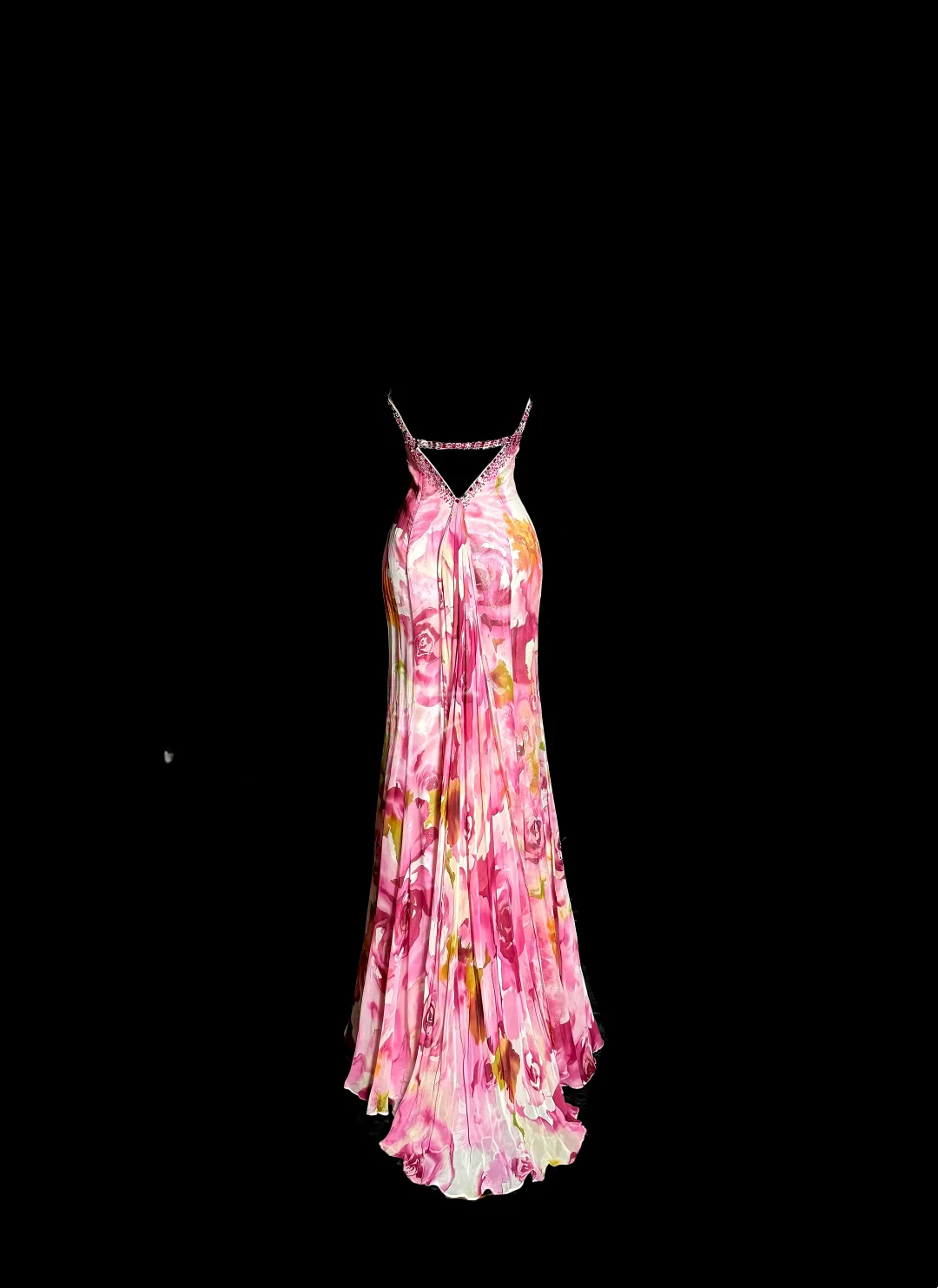 Vintage Mermaid Sweetheart Pink Chiffon Floral Backless Long Prom Dresses Party Dress 18th Birthday Outfits Graduation Dresses DH2646