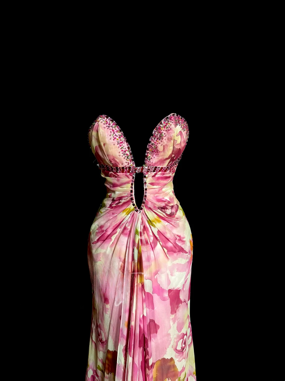 Vintage Mermaid Sweetheart Pink Chiffon Floral Backless Long Prom Dresses Party Dress 18th Birthday Outfits Graduation Dresses DH2646