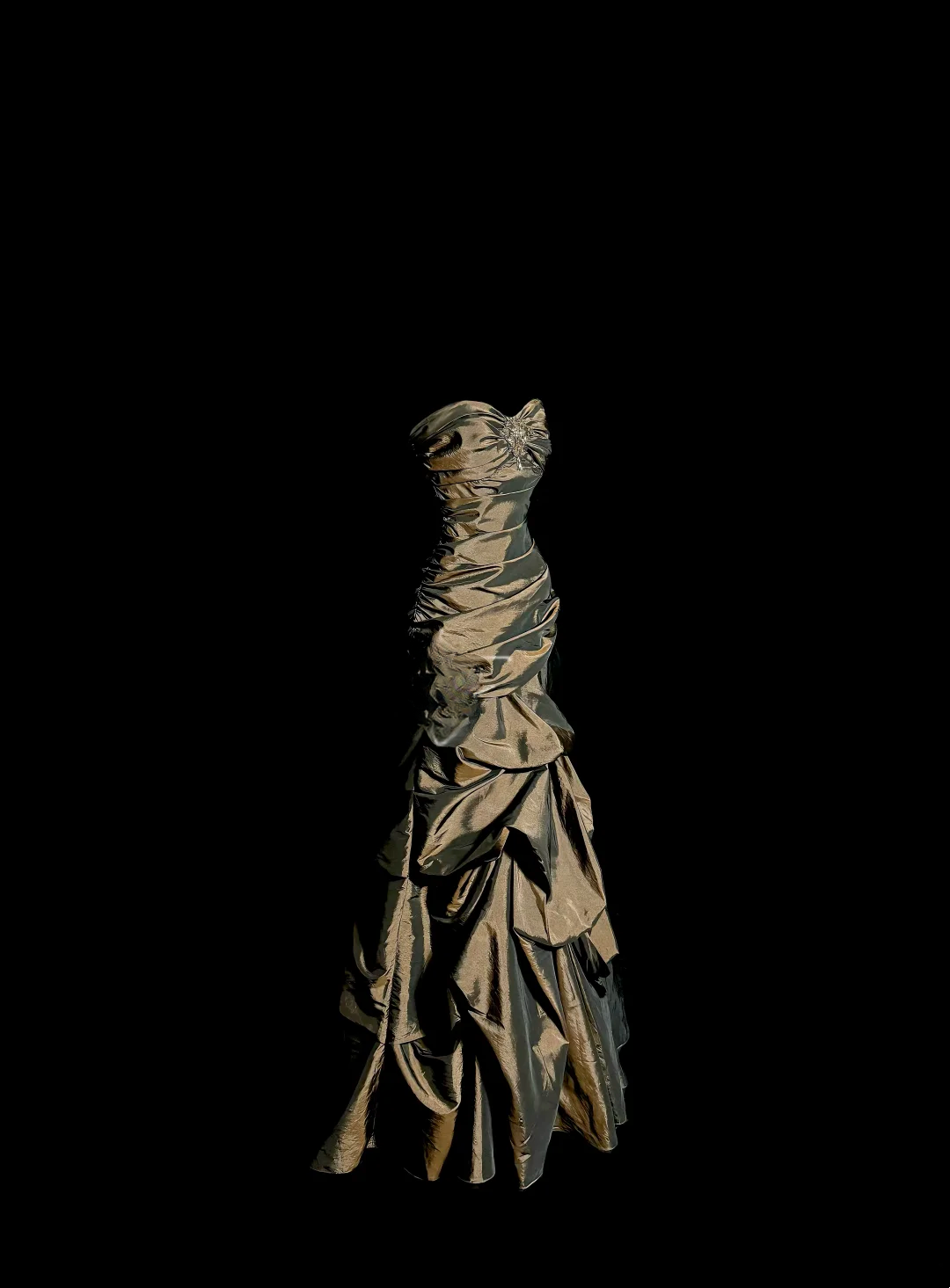 Vintage Mermaid Sweetheart Olive Green Taffeta Long Puffy Skirt Long Prom Dresses Party Dress 21st Birthday Outfits Graduation Dresses DH2648