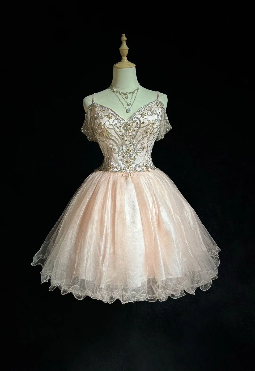 Cute Ball Gown Spaghetti Straps Light Pink Mini Short Formal Homecoming Dresses Party Short Prom Dress Hoco Dresses DH2649