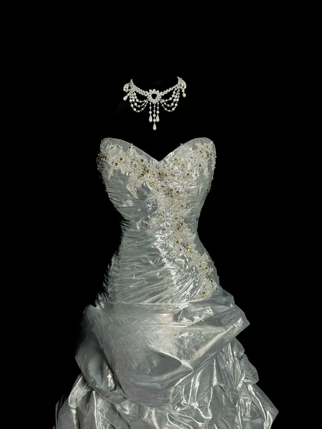 Elegant Ball Gown Sweetheart Silver Satin Long Prom Dresses Party Dress 18th Birthday Outfits Graduation Dresses DH2650