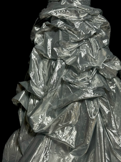 Elegant Ball Gown Sweetheart Silver Satin Long Prom Dresses Party Dress 18th Birthday Outfits Graduation Dresses DH2650