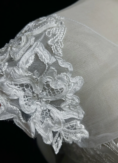 Vintage Bridal Dress Mermaid Sweetheart Backless Chiffon White Lace Long Wedding Dress Retro Wedding Dresses Modest Wedding Gowns DH2671