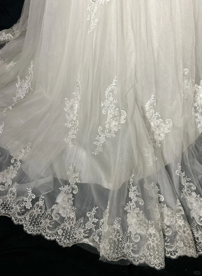 Vintage Bridal Dress Ball Gown Sweetheart Lace White Long Wedding Dress Retro Wedding Dresses Modest Wedding Gowns DH2673