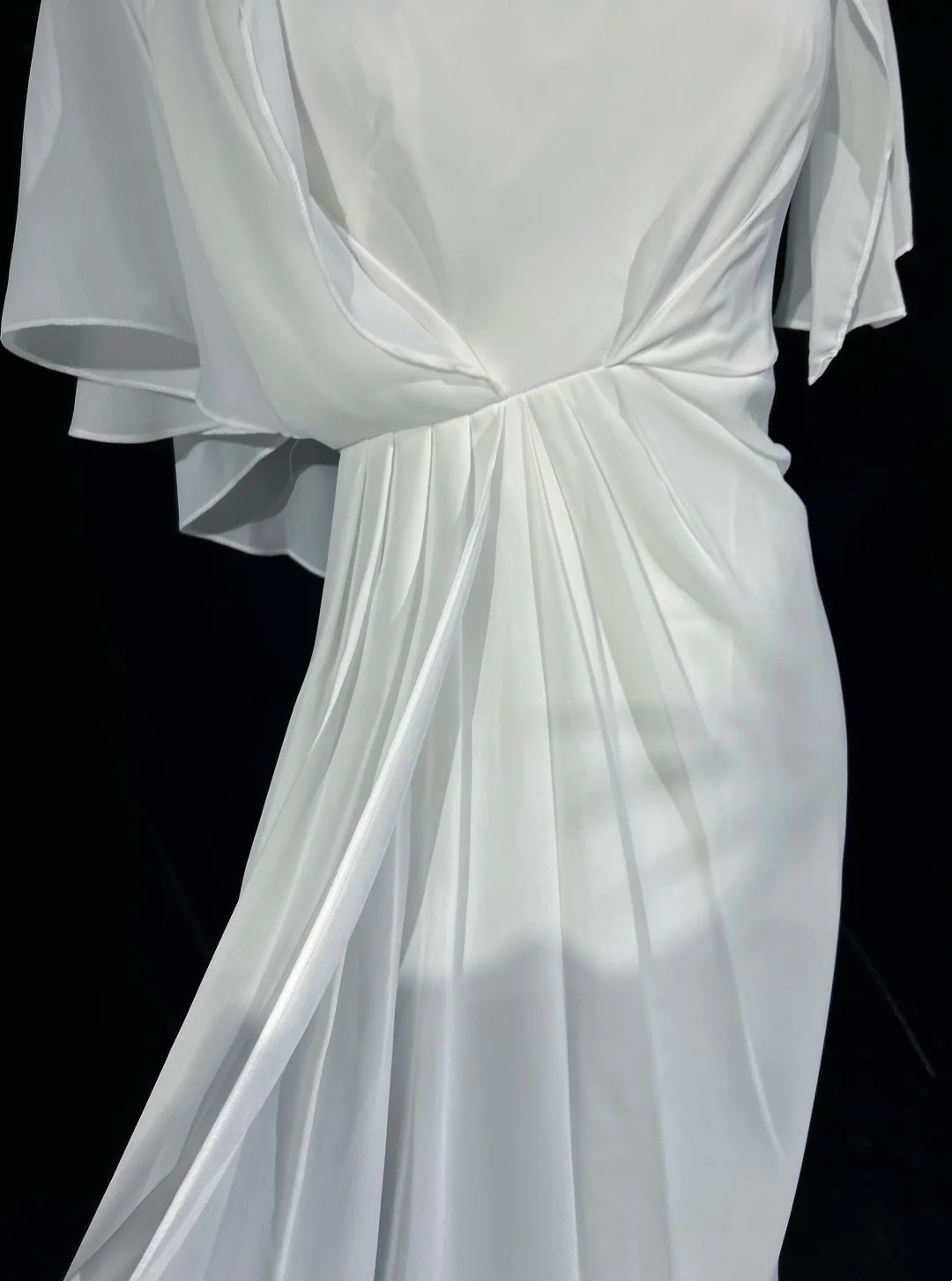 Vintage Bridal Dress Mermaid Square Neck Chiffon White Long Wedding Dress Retro Wedding Dresses Modest Wedding Gowns DH2674