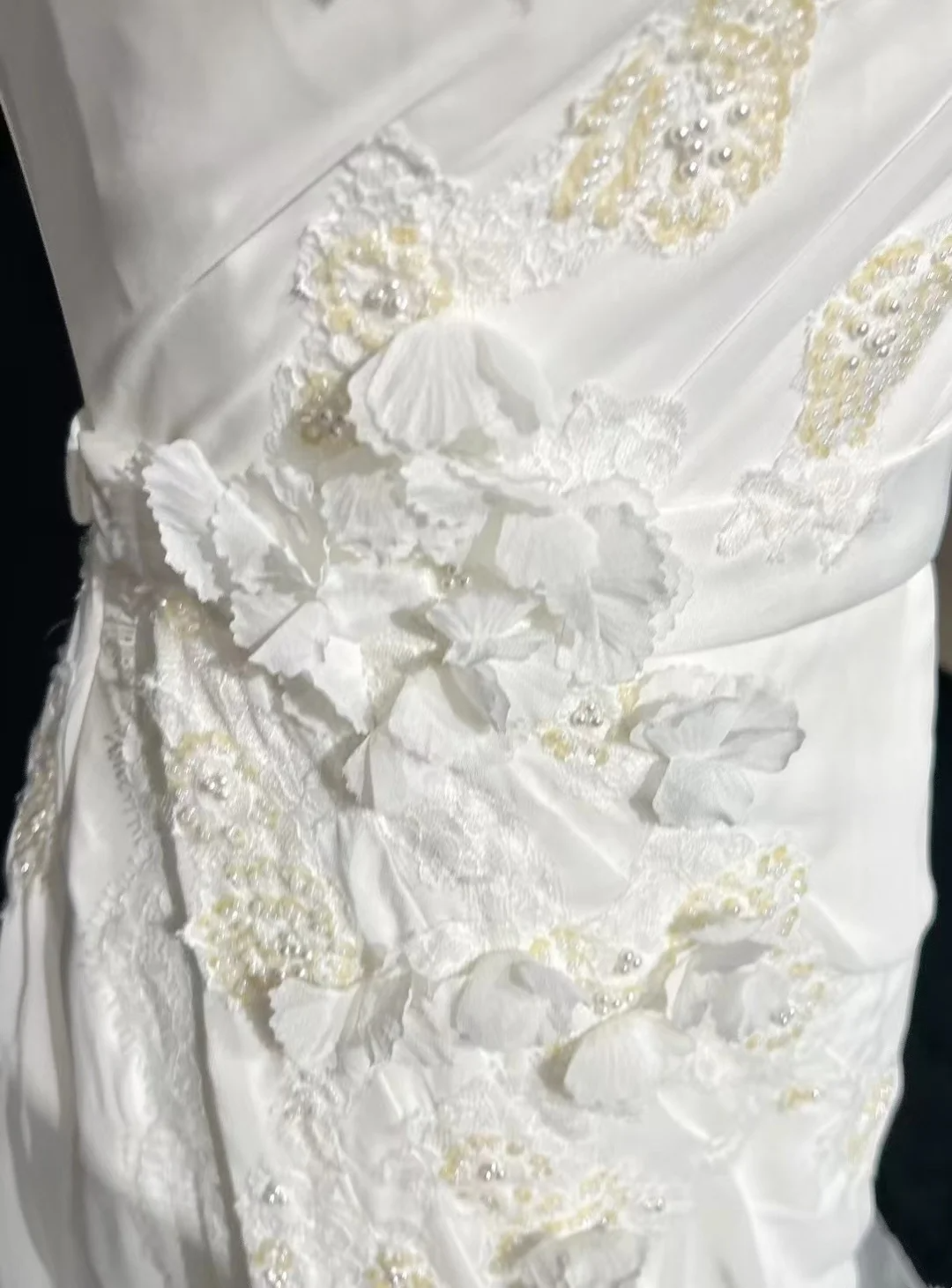 Vintage Bridal Dress Mermaid One Shoulder Chiffon White Long Wedding Dress Retro Wedding Dresses Modest Wedding Gowns DH2676