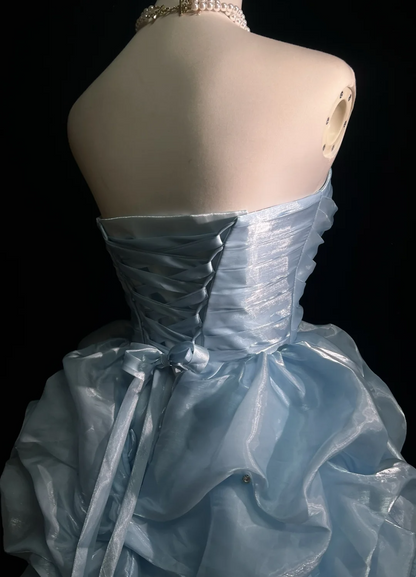 Cute Ball Gown Sweetheart Light Sky Blue Mini Short Formal Homecoming Dresses Party Short Prom Dress Hoco Dresses DH2682