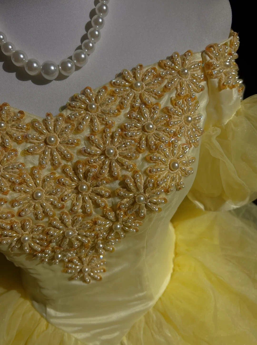 Pretty Ball Gown Square Neck Yellow Tulle Long Floral Quinceanera Dress Formal Gowns Sweet 17 Dresses Vestido De 15 Anos Sweet 16 Dress DH2683