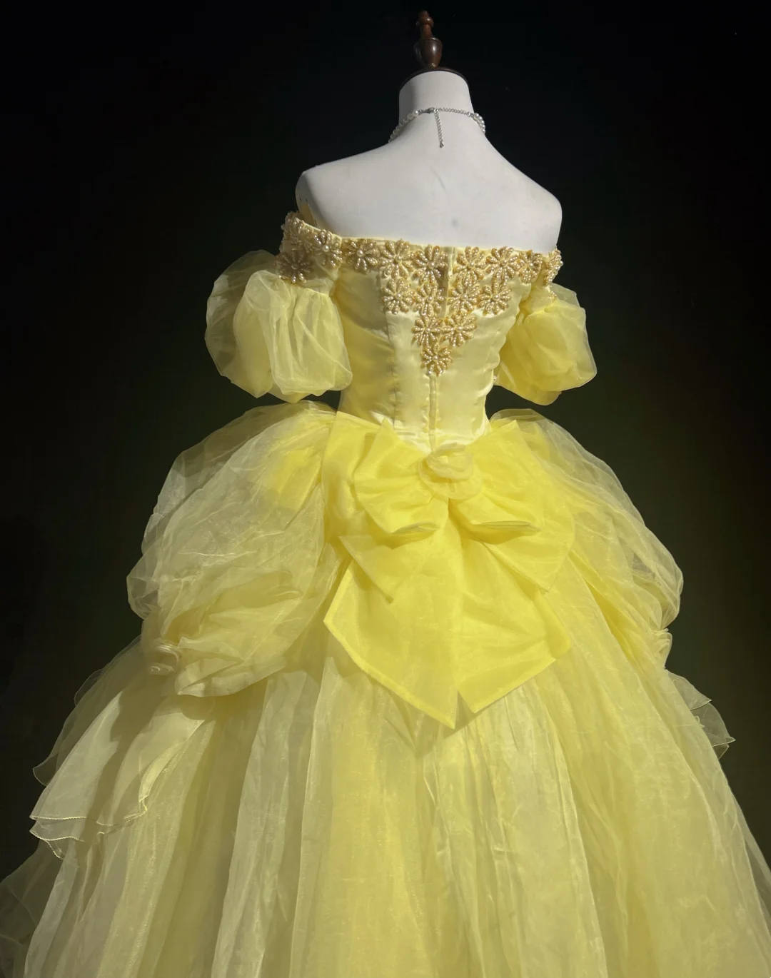 Pretty Ball Gown Square Neck Yellow Tulle Long Floral Quinceanera Dress Formal Gowns Sweet 17 Dresses Vestido De 15 Anos Sweet 16 Dress DH2683