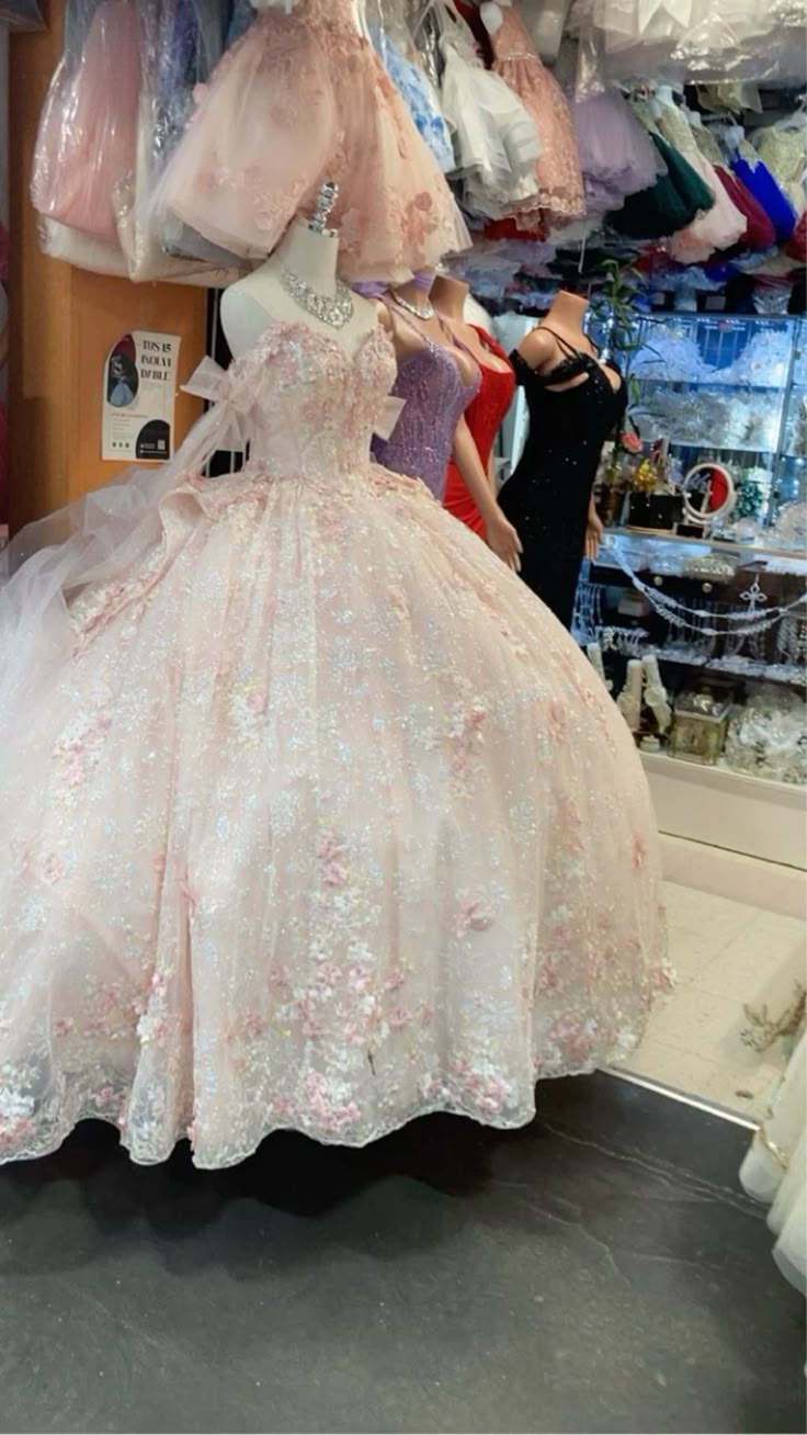 Gorgeous Pink Applique Ball Gowns Tulle Lace Off-the-shoulder Long Quinceanera Dress Tulle Sweet Birthday Dress DH2692