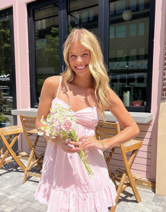 Cute A Line Spaghetti Straps Pink Lace Short Formal Homecoming Dresses Party Graduation Dress Hoco Dresses DH2736