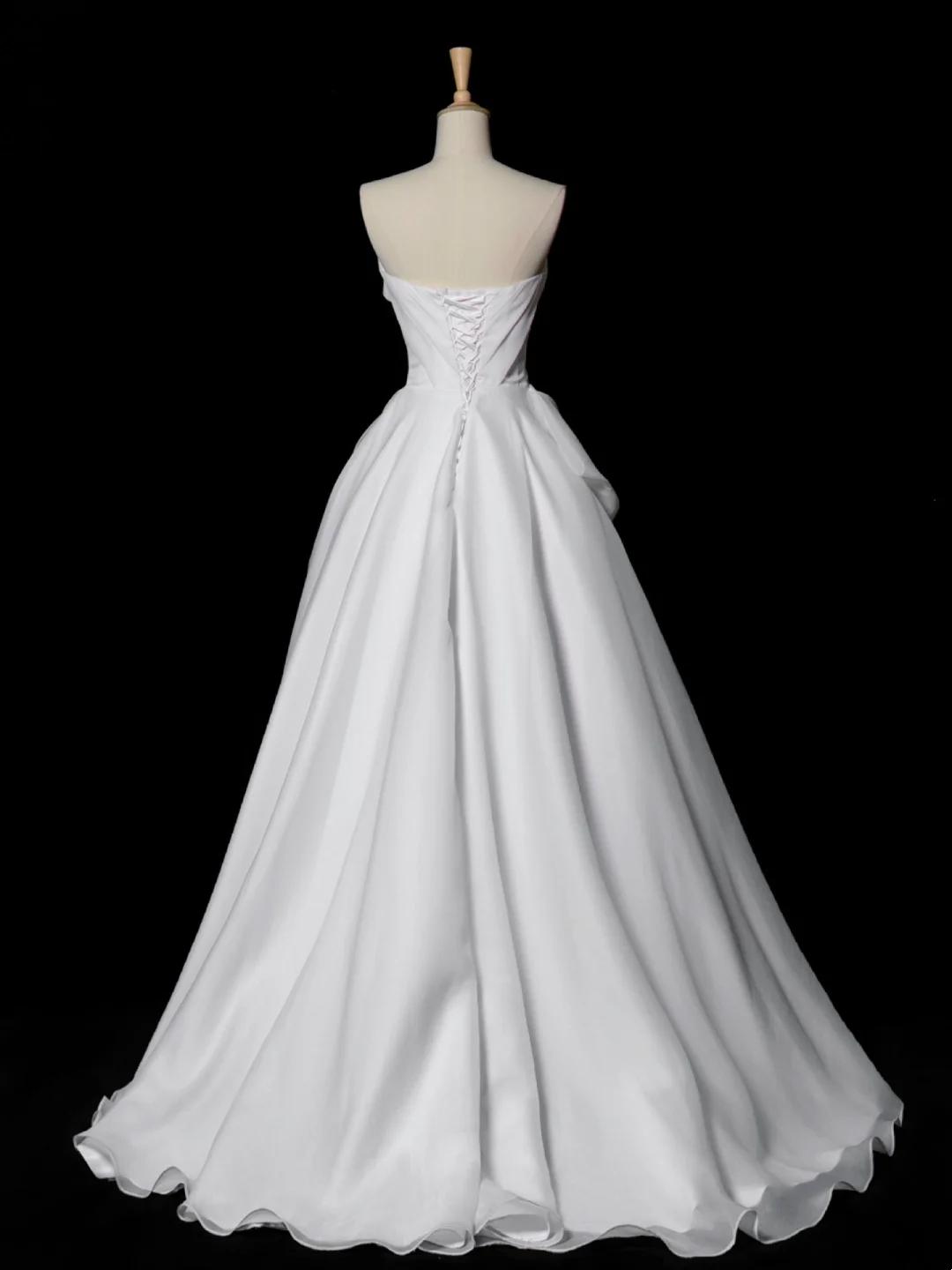 Pretty Wedding Dress Ball Gown Strapless White Long Luxury Wedding Dresses Bridal Gowns Brides Gown DH341