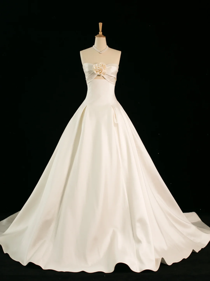 Elegant Wedding Dress Ball Gown Sweetheart Sleeveless Ivory Summer Long Wedding Dresses Bride Dress Bridal Gowns DH351