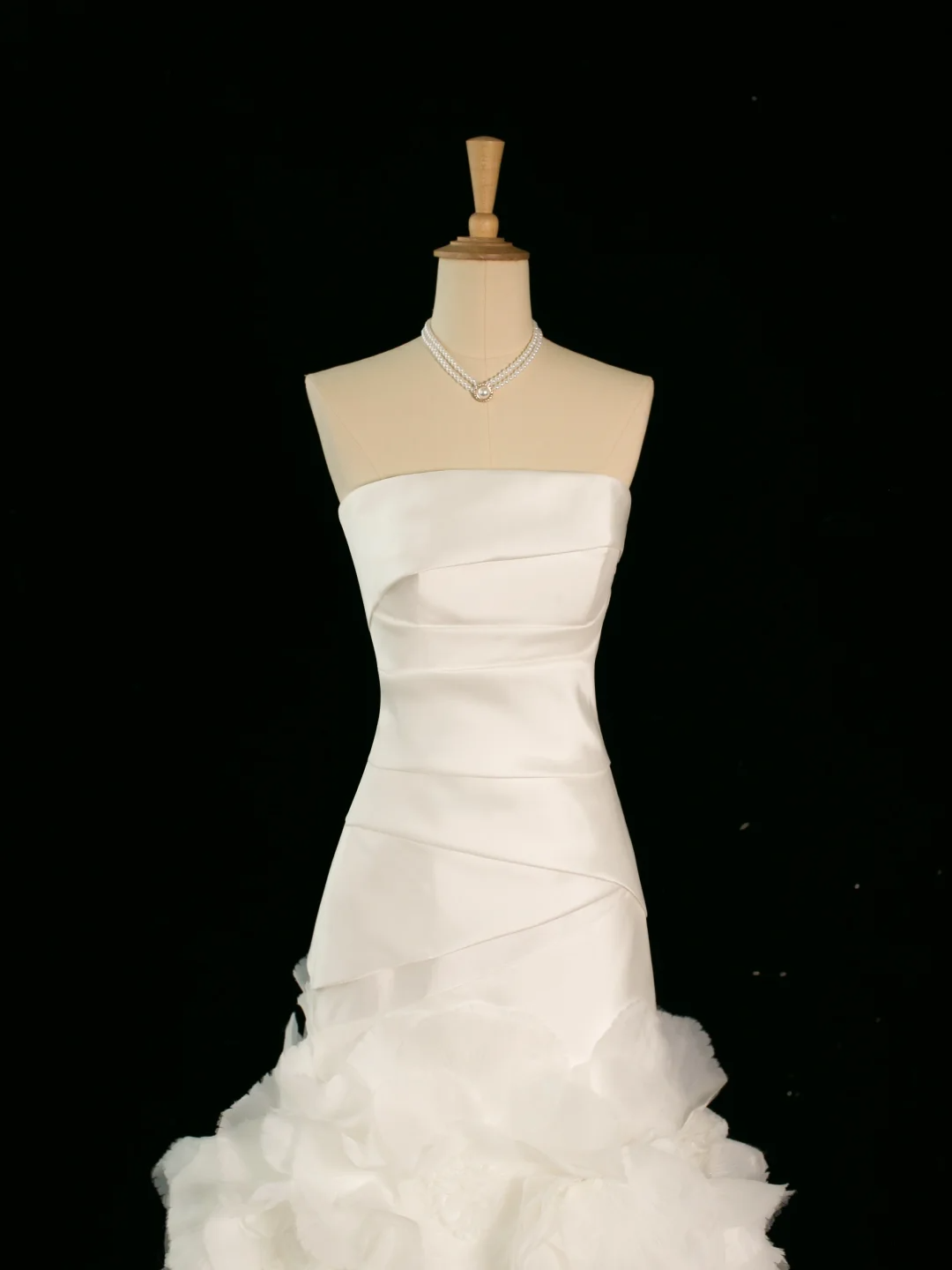 Pretty Wedding Dress Mermaid Strapless Ivory Sleeveless Satin Long Vintage Wedding Dresses Bridal Gowns Brides Gown DH354