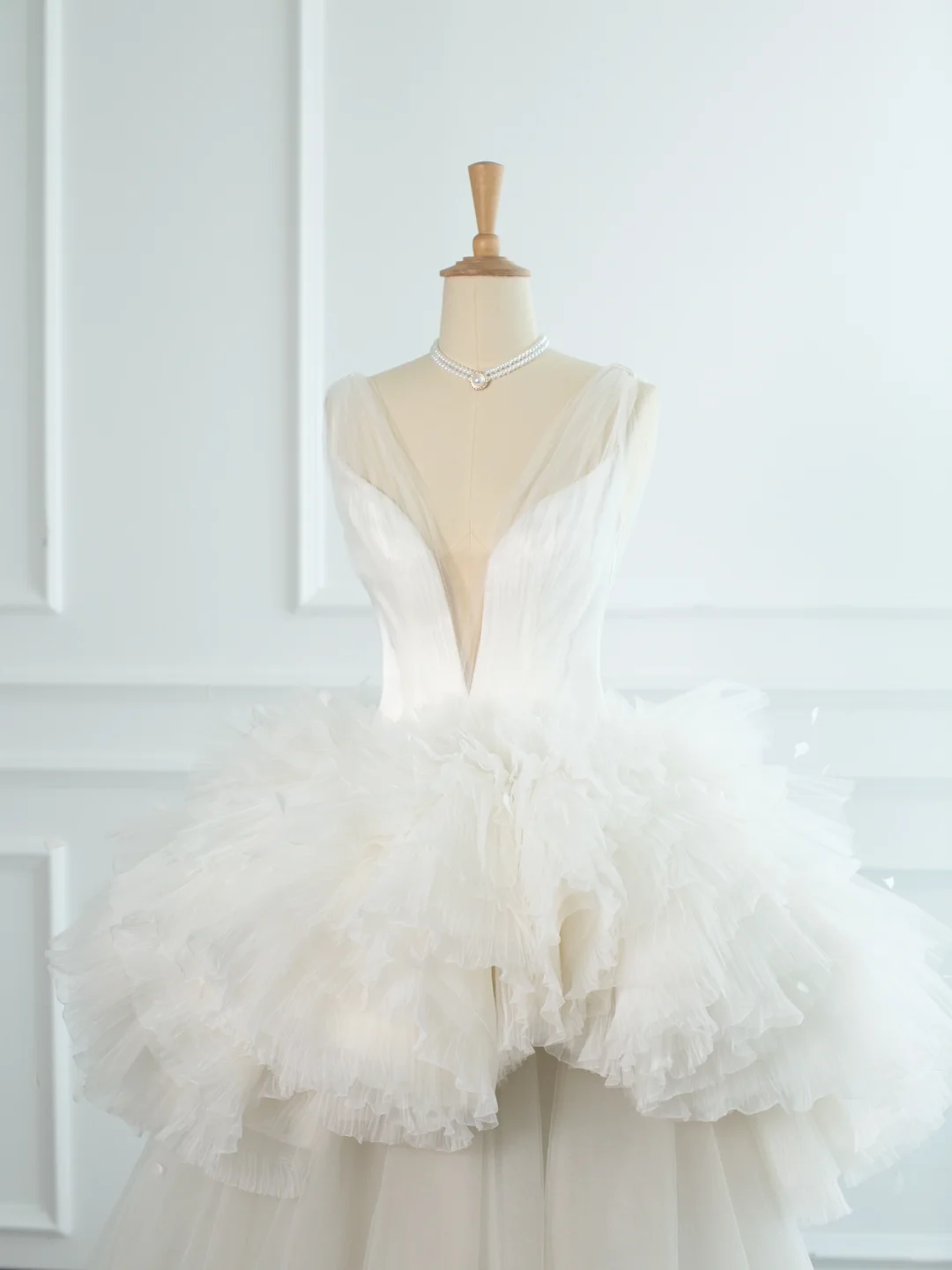 Elegant Wedding Dress Ball Gown V Neck White Tulle Summer Long Wedding Dresses Bride Dress Bridal Gowns DH367