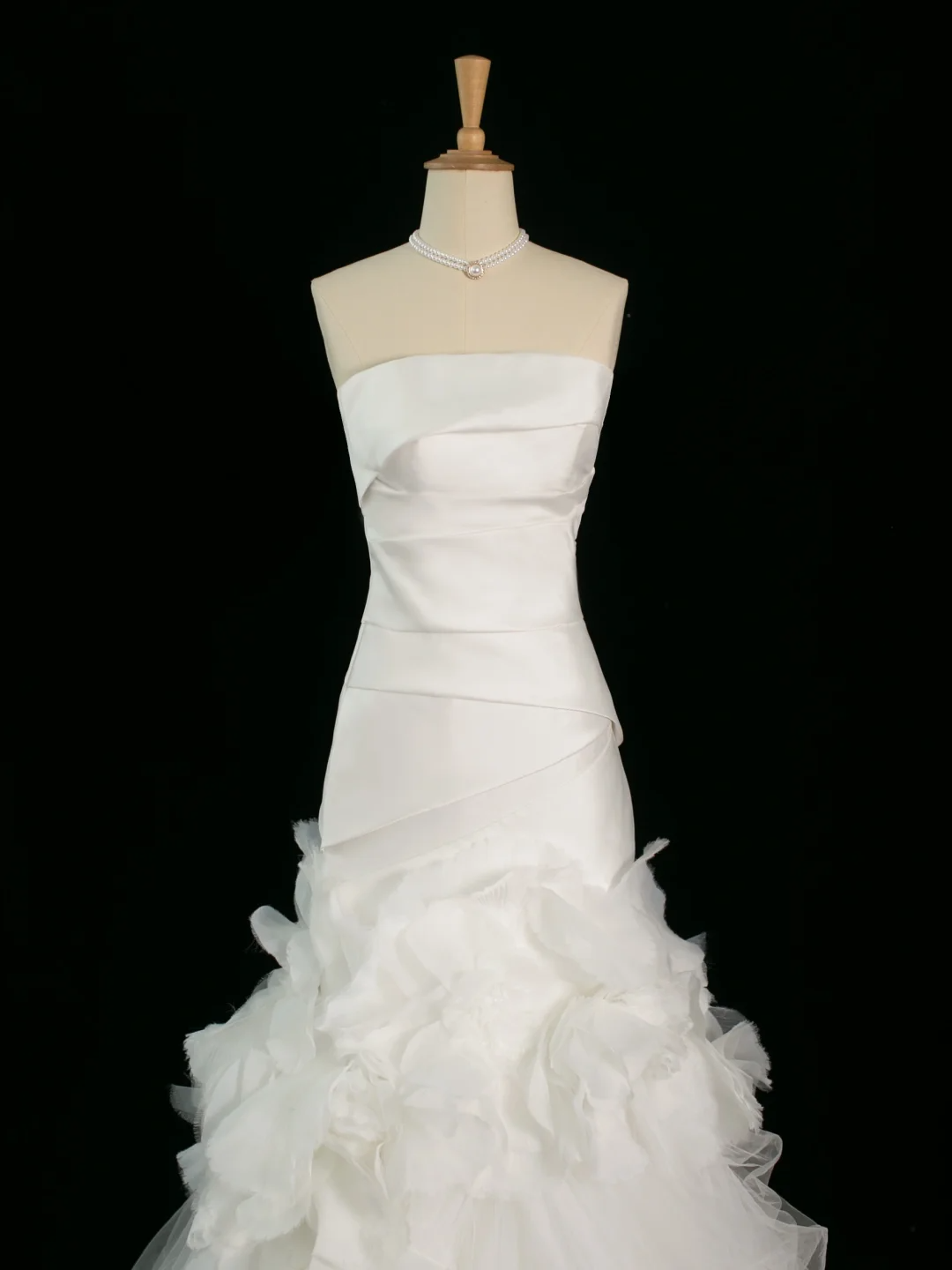 Pretty Wedding Dress Mermaid Strapless White Sleeveless Satin Long Vintage Wedding Dresses Bridal Gowns Brides Gown DH368