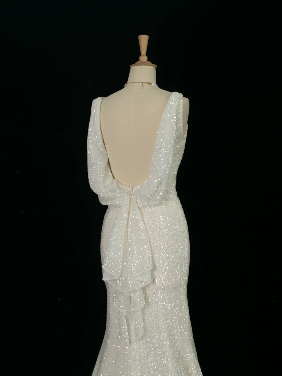 Pretty Wedding Dress Mermaid Spaghetti Straps White Sequin Long Vintage Wedding Dresses Bridal Gowns Brides Gown DH372