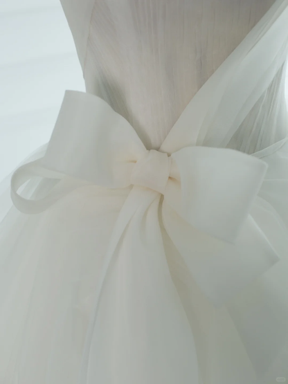 Pretty Wedding Dress Ball Gown Strapless White Sleeveless Tulle Long Vintage Wedding Dresses Bridal Gowns Brides Gown DH377