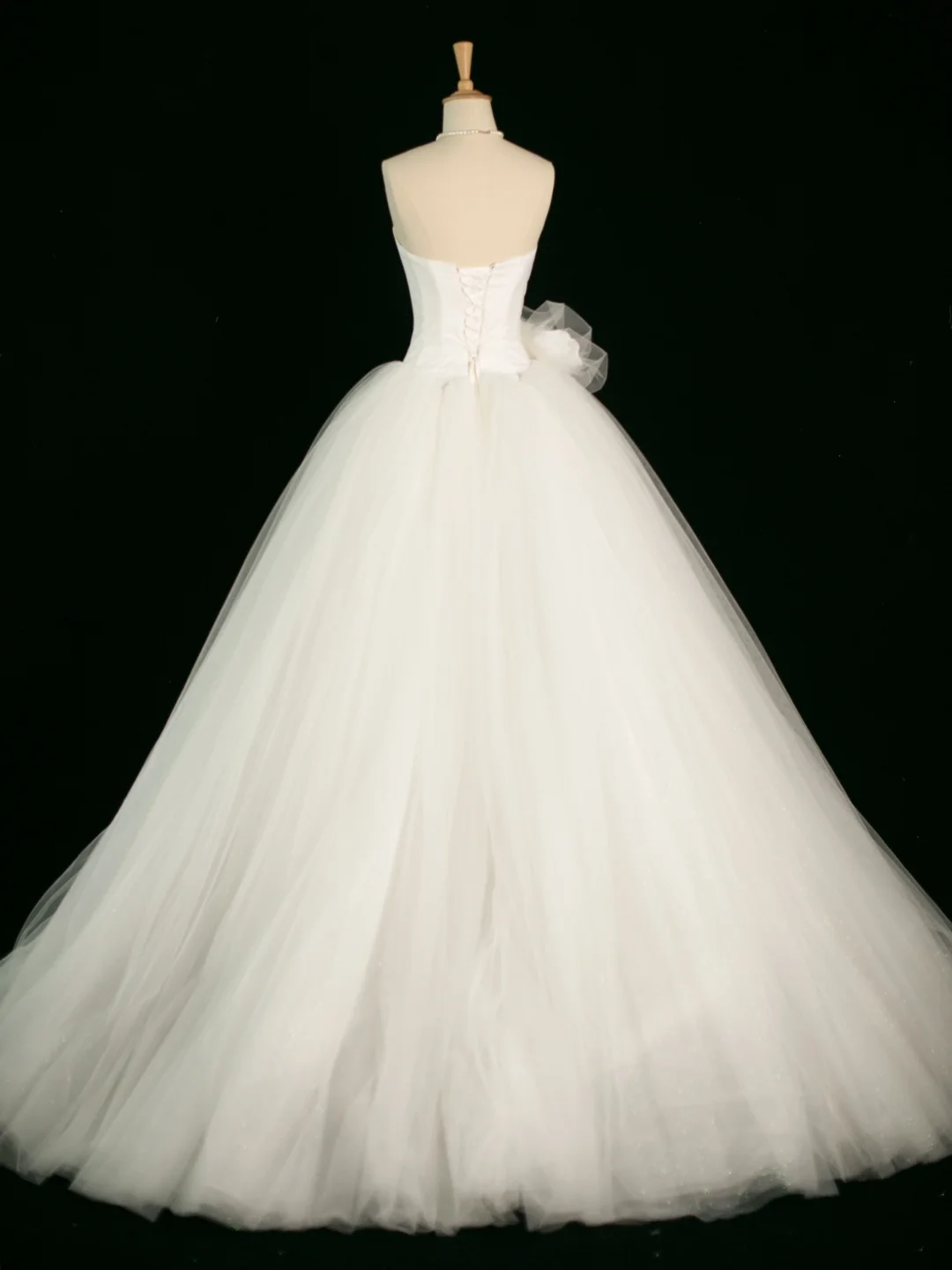 Elegant Wedding Dress Ball Gown Strapless Tulle White Summer Long Wedding Dresses Bride Dress Bridal Gowns DH390