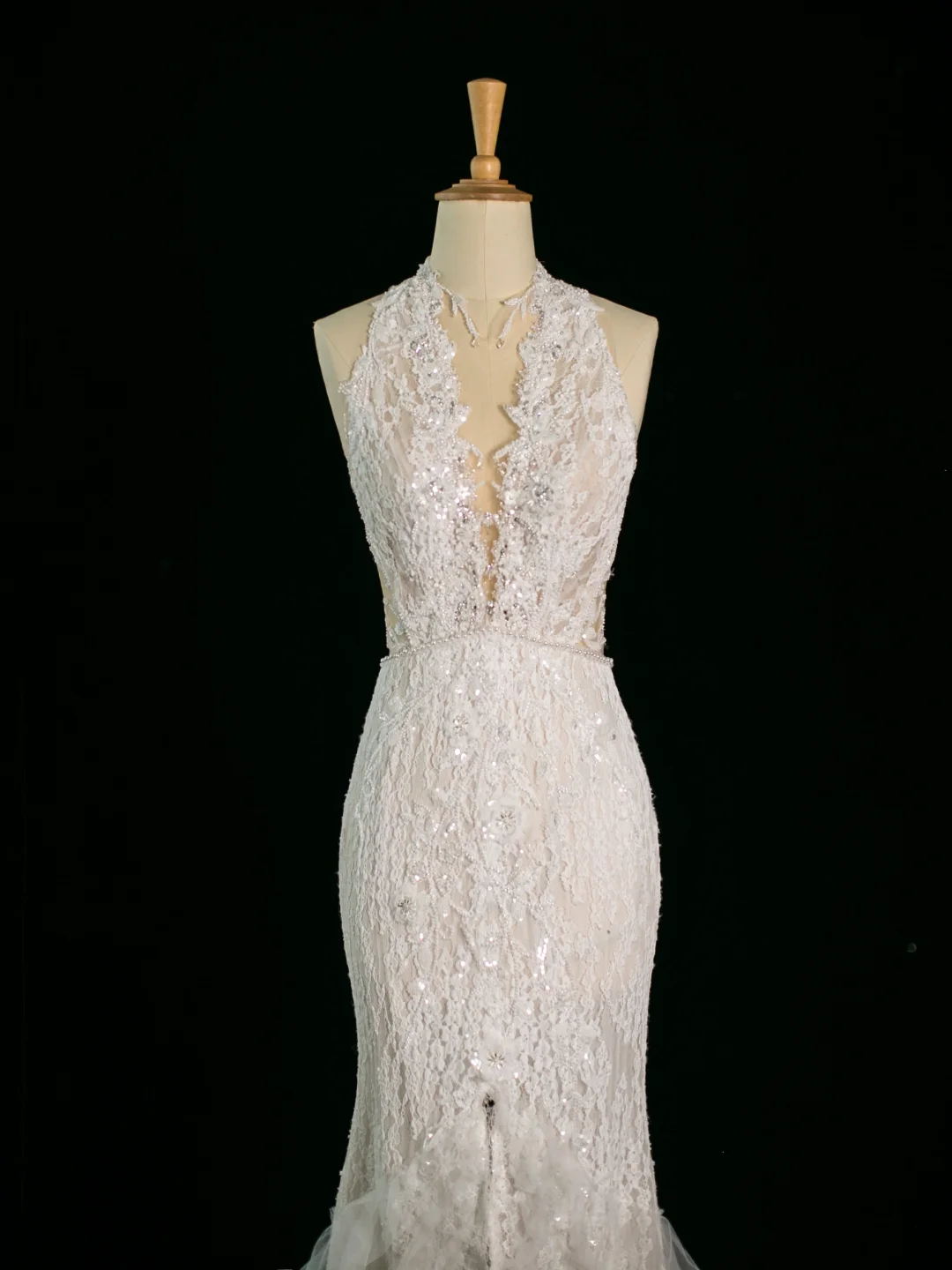 Pretty Wedding Dress Mermaid V Neck Sleeveless Lace Long Vintage Wedding Dresses Bridal Gowns Brides Gown DH391