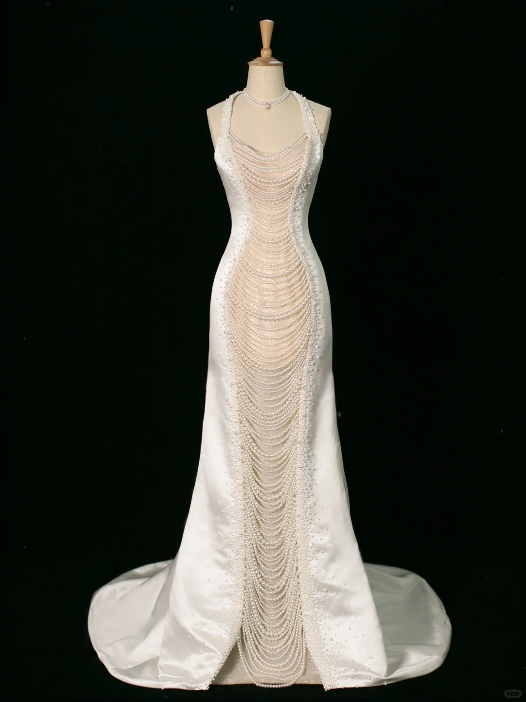 Chic Wedding Dress Mermaid Halter White Satin Sleeveless Long Vintage Wedding Dresses Bridal Gowns Brides Gown DH394