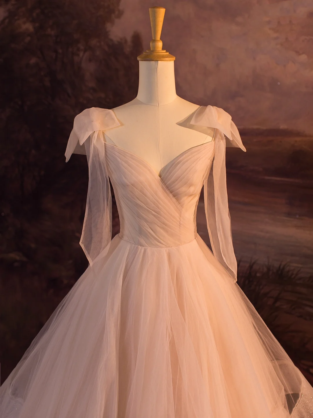 Elegant Wedding Dress Ball Gown Straps Tulle Long Wedding Dresses Bride Dress Bridal Gowns DH405