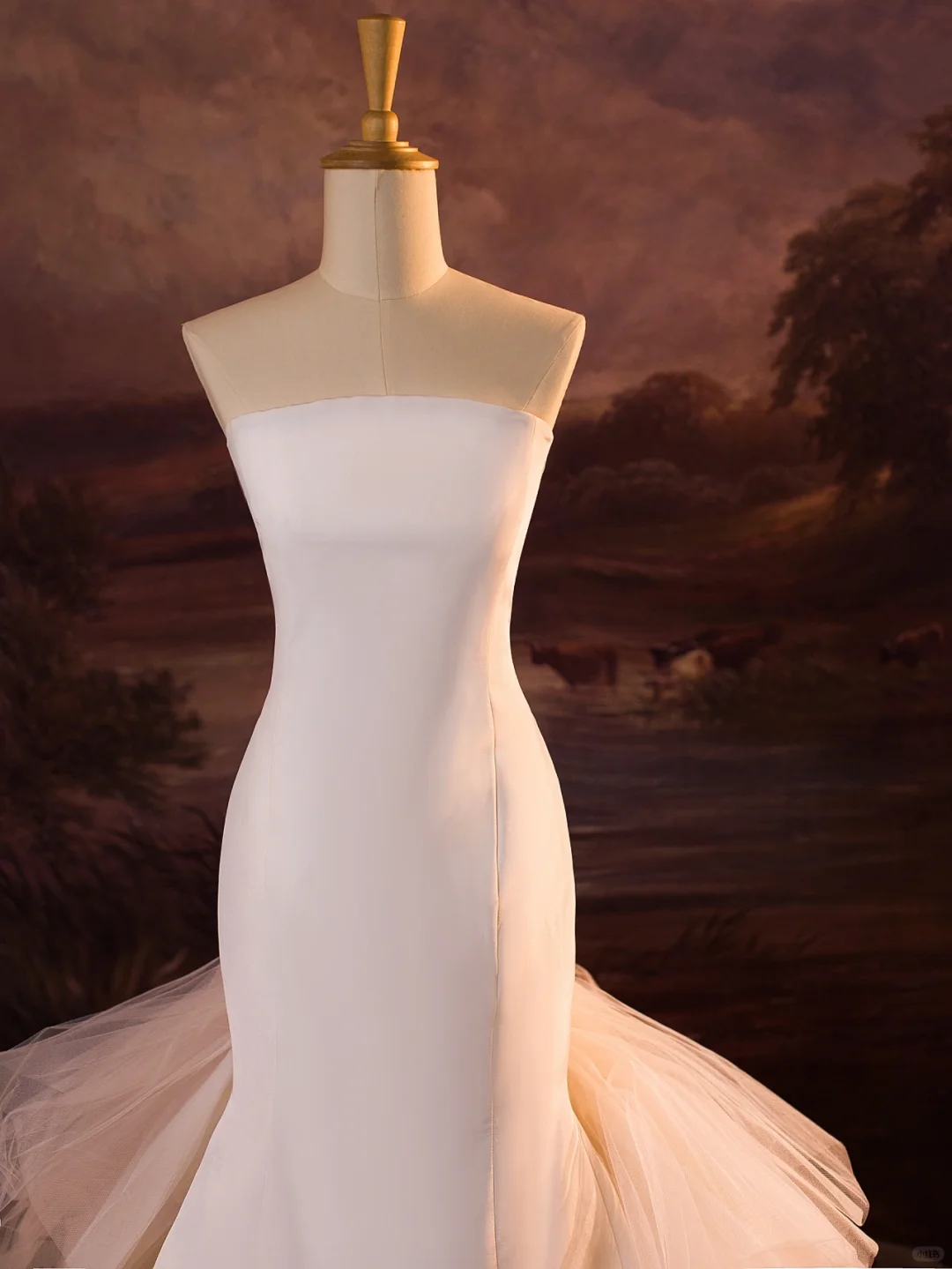 Pretty Wedding Dress Mermaid Strapless Layers Ruffles White Tulle Long Wedding Dresses Bridal Gowns Brides Gown DH409