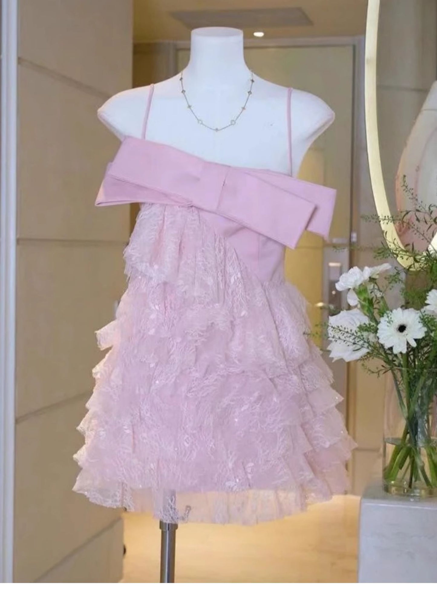 Trendy A Line Spaghetti Straps Lace Mini Short Formal 8th Grade Homecoming Dresses Summer Middle School Hoco Dress Homecoming Outfits DH423