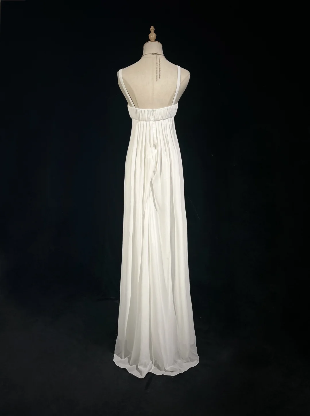 Vintage Wedding Dress 1950s 1940s A line Square Neck Chiffon White Long Wedding Dresses Bridal Gowns Brides Gown DH529