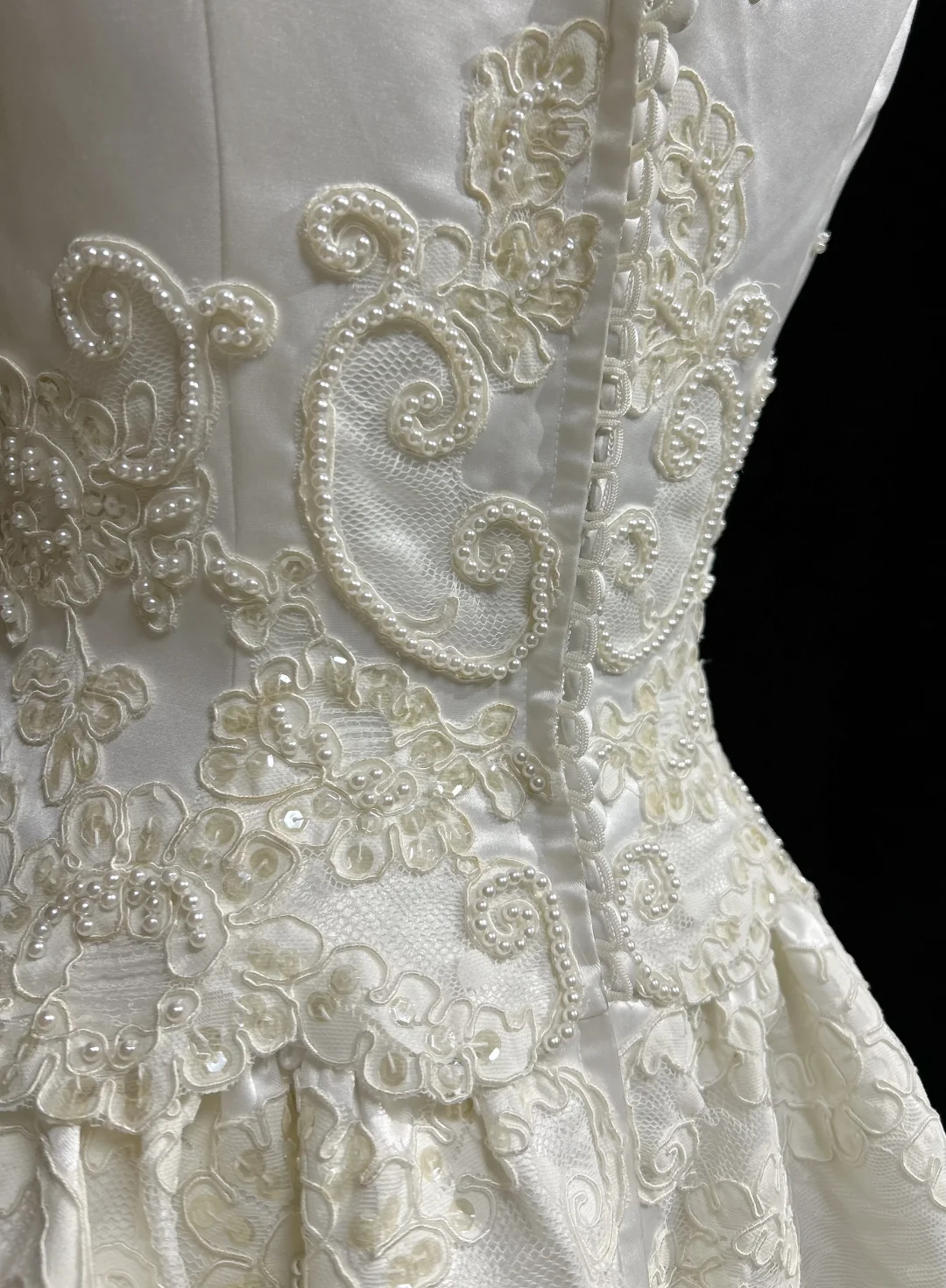 Vintage Wedding Dress 1950s 1940s Ball Gown V Neck Lace White Long Wedding Dresses Bridal Gowns Brides Gown DH541