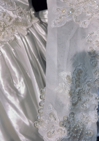 Retro Wedding Dress 1950s 1940s Ball Gown High Neck Lace White Long Sleeves Wedding Dresses Bridal Gowns Brides Gown DH544