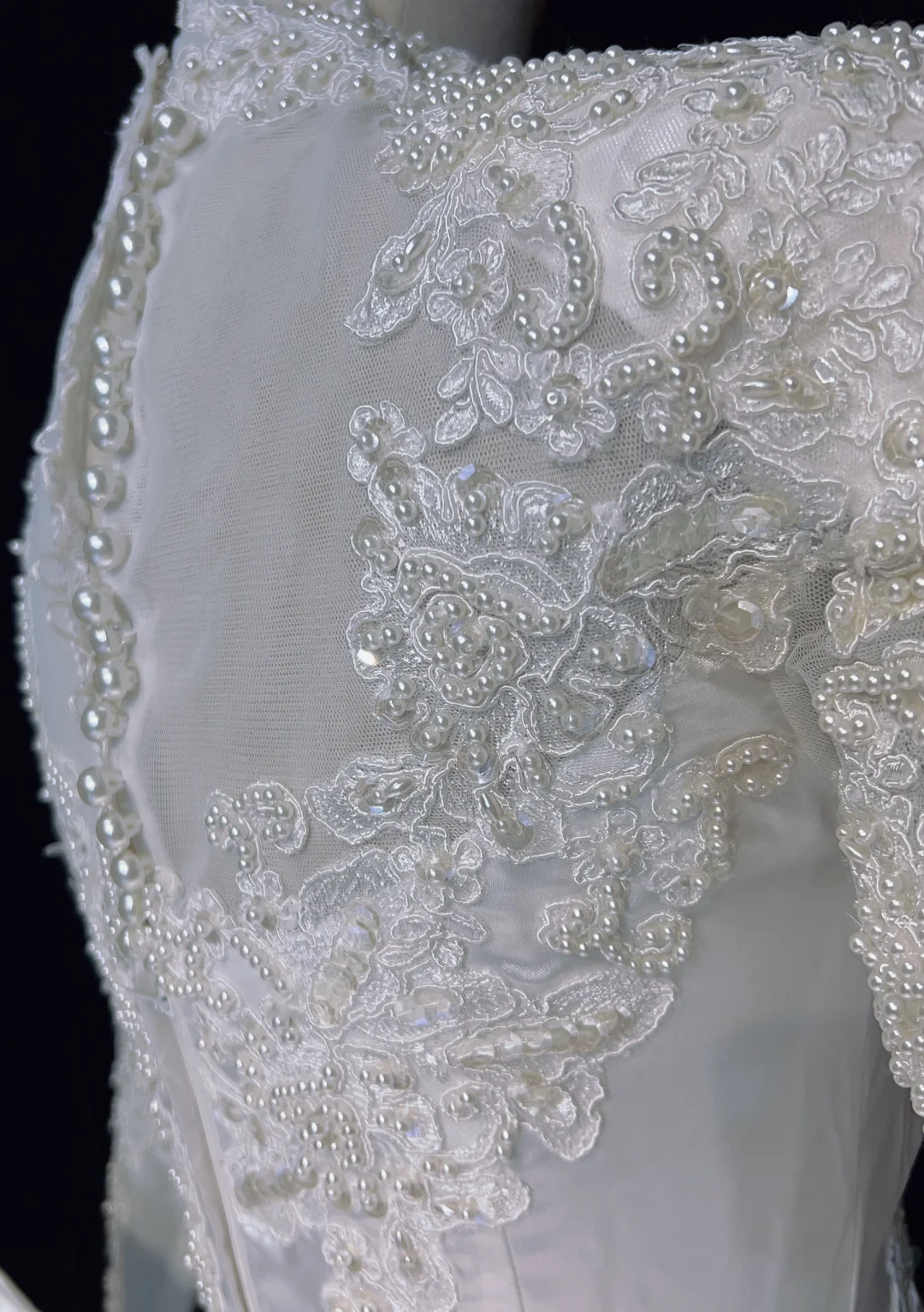 Retro Wedding Dress 1950s 1940s Ball Gown High Neck Lace White Long Sleeves Wedding Dresses Bridal Gowns Brides Gown DH544