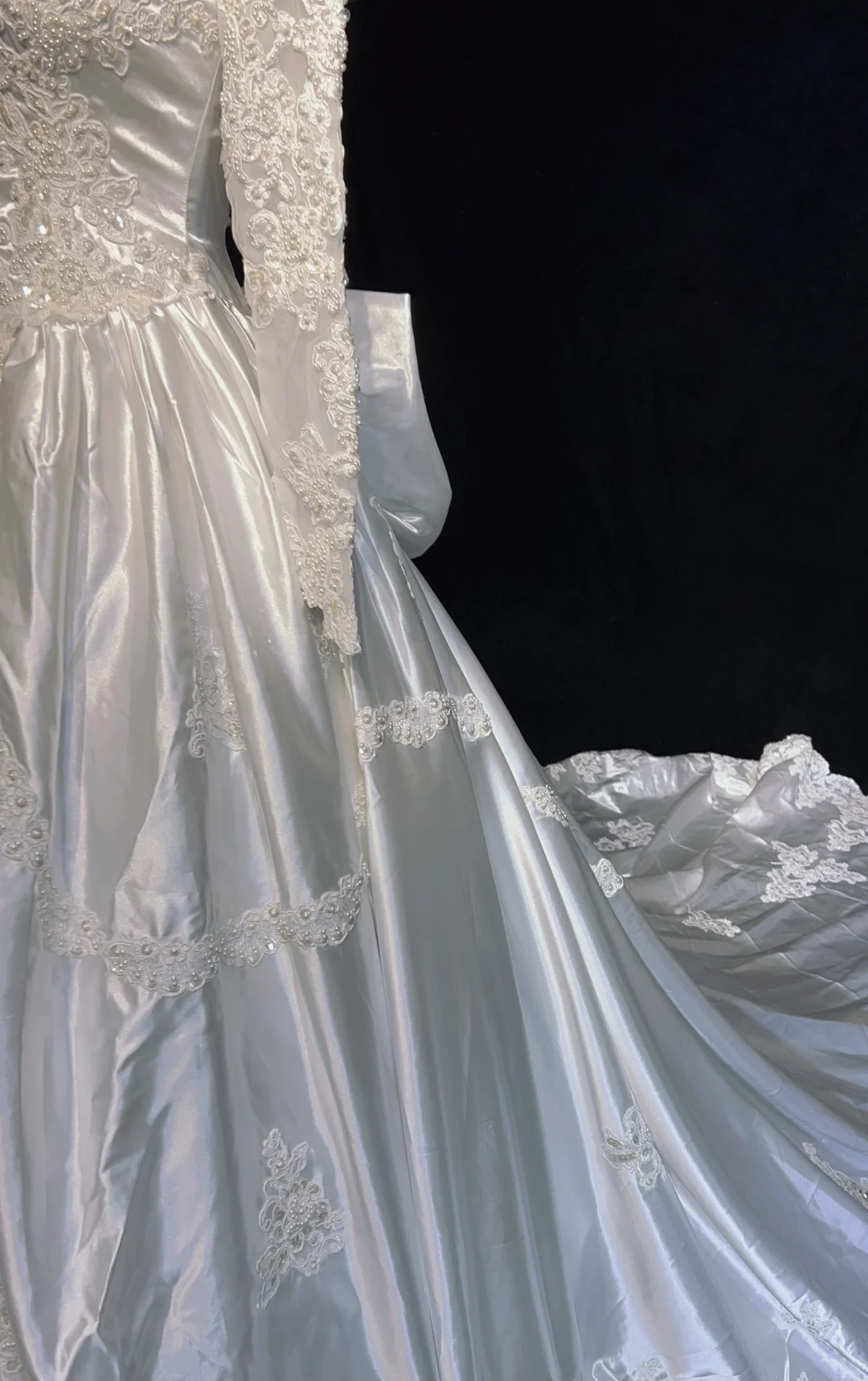 Retro Wedding Dress 1950s 1940s Ball Gown High Neck Lace White Long Sleeves Wedding Dresses Bridal Gowns Brides Gown DH544