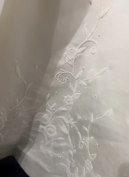 Retro Wedding Dress 1950s 1940s Ball Gown Strapless Satin Lace White Long Wedding Dresses Bridal Gowns Brides Gown DH550