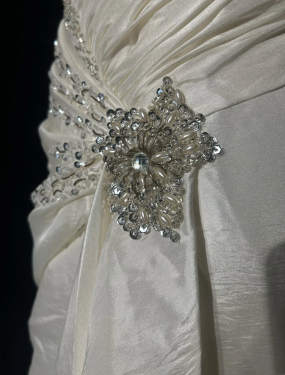 Retro Wedding Dress 1950s 1940s Mermaid Spaghetti Straps Long Wedding Dresses Bridal Gowns Brides Gown DH556