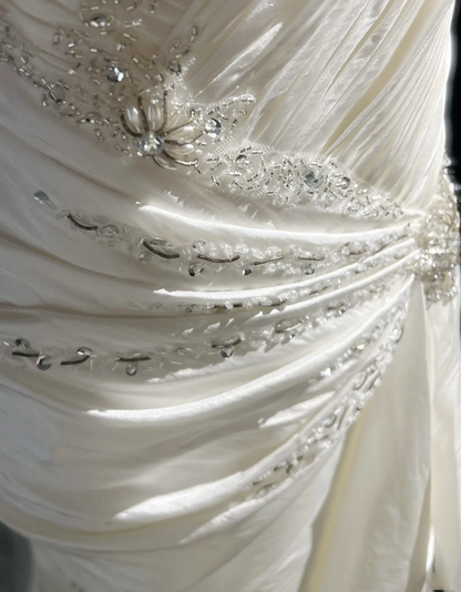 Retro Wedding Dress 1950s 1940s Mermaid Spaghetti Straps Long Wedding Dresses Bridal Gowns Brides Gown DH556