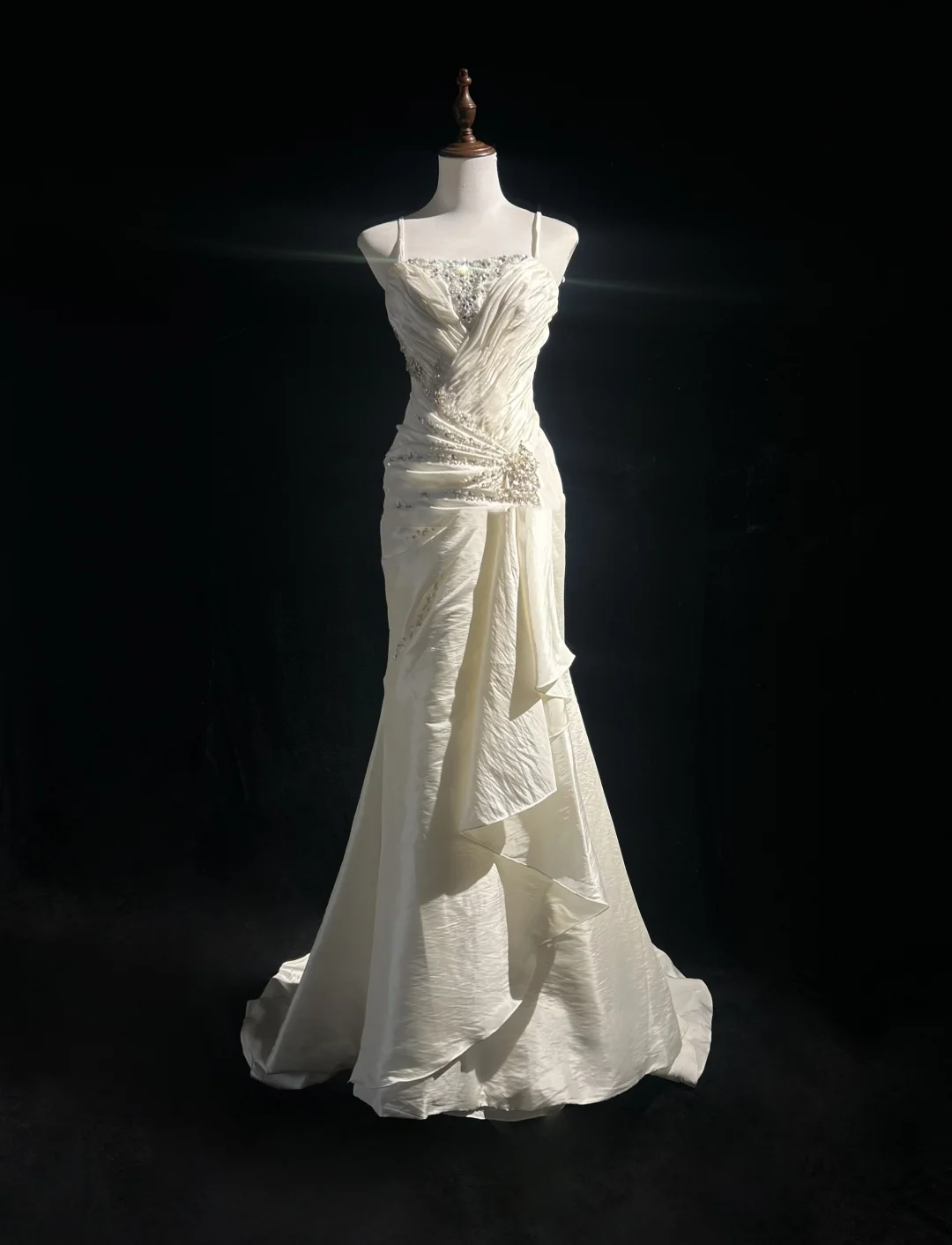Retro Wedding Dress 1950s 1940s Mermaid Spaghetti Straps Long Wedding Dresses Bridal Gowns Brides Gown DH556