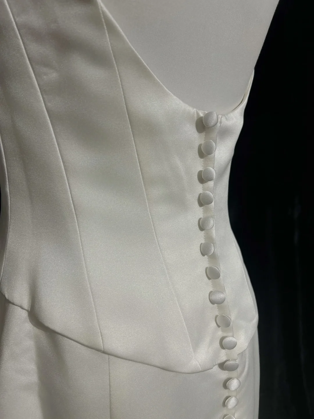 Vintage Wedding Dress 1970s Mermaid Square Neck Satin White Long Wedding Dresses Bridal Gowns Elegant Brides Gown DH557