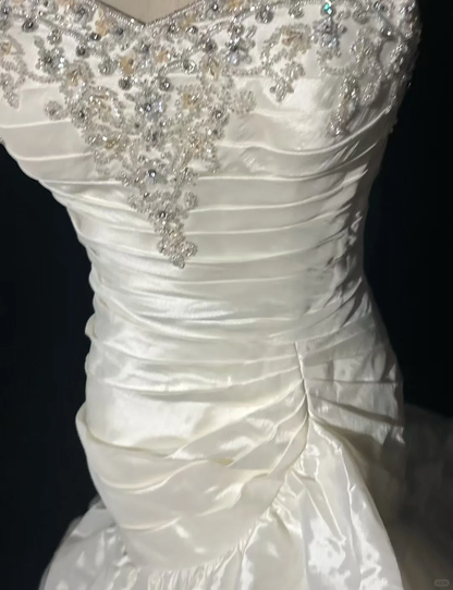 Retro Wedding Dress 1950s 1940s Mermaid Spaghetti Straps Taffeta Long Wedding Dresses Bridal Gowns Brides Gown DH558