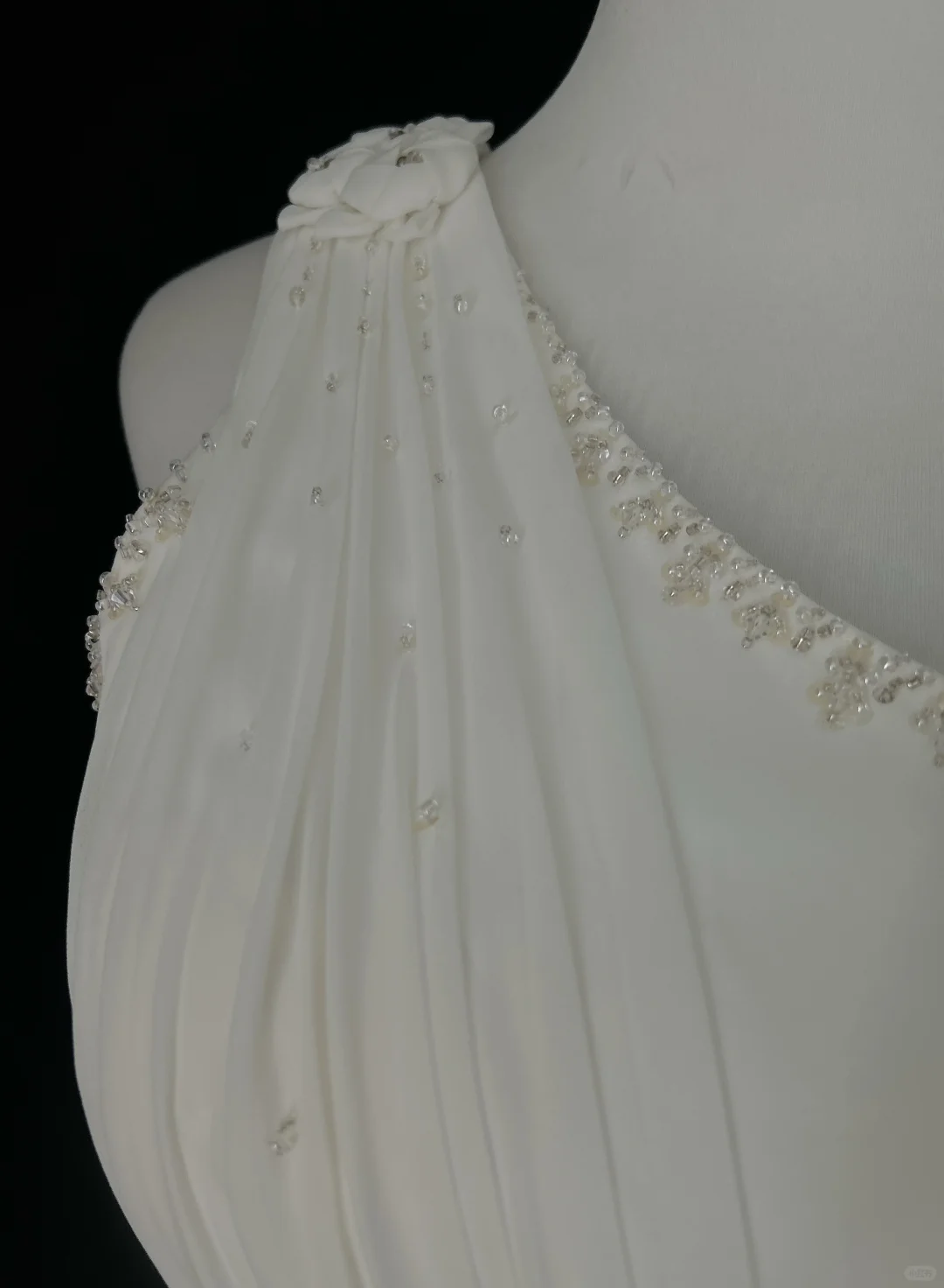 Retro Wedding Dress 1950s 1940s A Line One Shoulder Chiffon White Long Wedding Dresses Bridal Gowns Brides Gown DH560