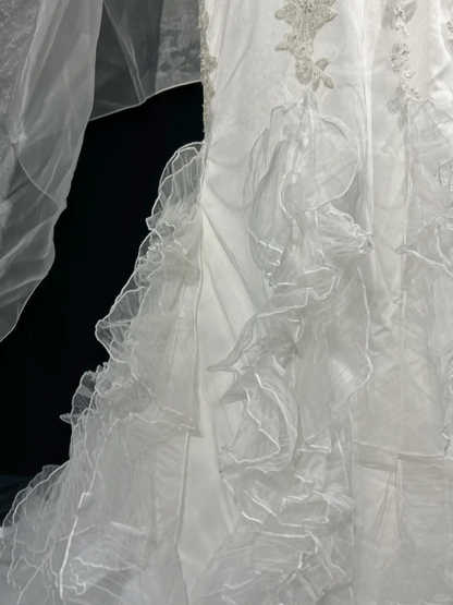 Retro Wedding Dress 1950s 1940s Mermaid Spaghetti Straps Tulle Long Wedding Dresses Bridal Gowns Elegant Brides Gown DH561