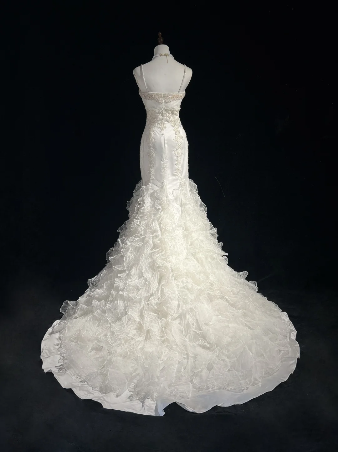 Retro Wedding Dress 1950s 1940s Mermaid Spaghetti Straps Tulle Long Wedding Dresses Bridal Gowns Elegant Brides Gown DH561